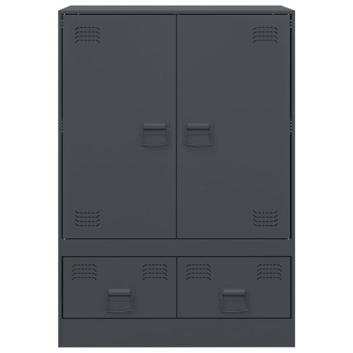 Висок шкаф, антрацит, 67x39x95 см, стомана