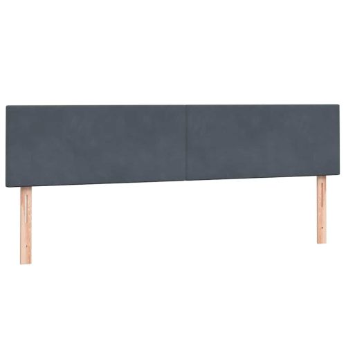 Box Spring легло с матраци Тъмно сиво 180x210 cm кадифе