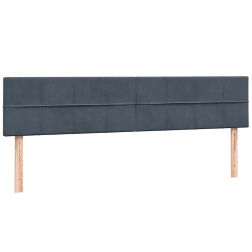 Box Spring легло с матраци Тъмно сиво 180x210 cm кадифе