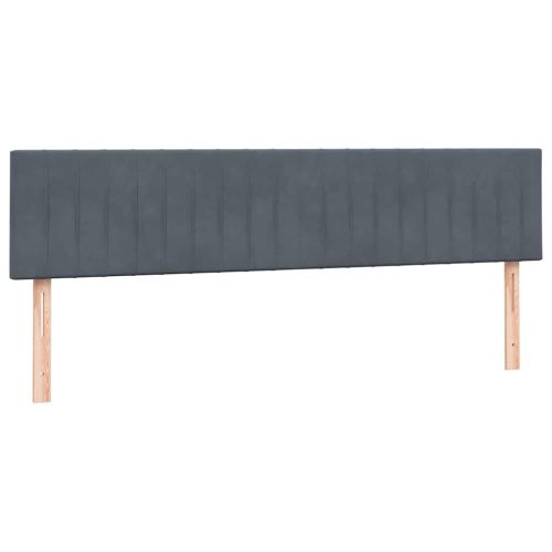 Box Spring легло с матраци Тъмно сиво 180x210 cm кадифе