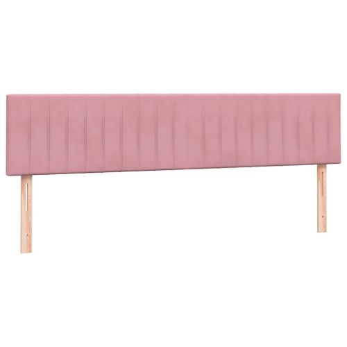 Box Spring легло с матраци Розово 180x210 cm Кадифе
