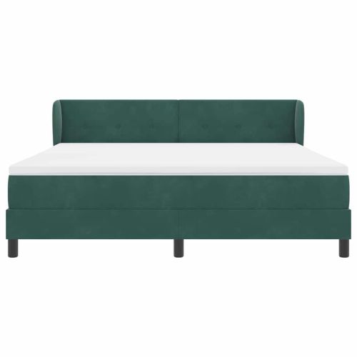 Легло с пружинирана основа Тъмнозелено 180 x 200 cm Кадифе