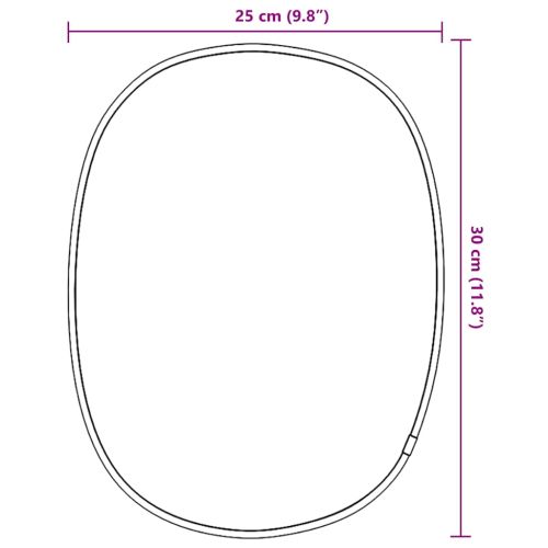 Стенно огледало черно 30x25 см