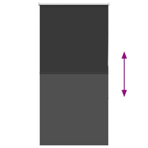 Ролетна щора Blackout черна 80x150 см ширина на тъканта 75,7 см