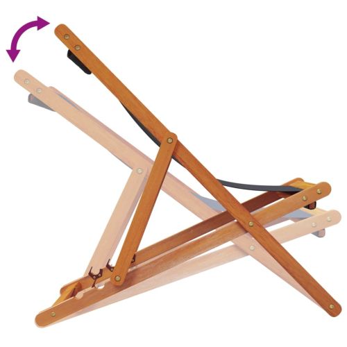 Сгъваеми плажни столове, 2 бр, черни, текстил