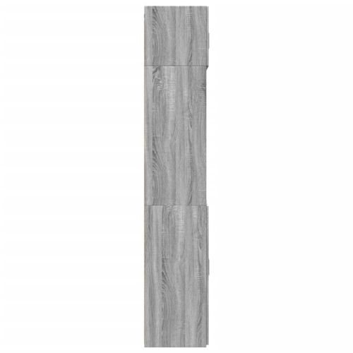 Шкаф за съхранение, сив сонома, 70x42,5x225 см, инженерно дърво