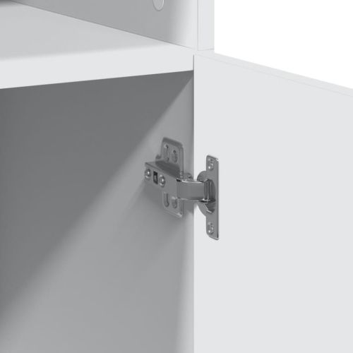 Висок шкаф, бял, 70x42,5x185 см, инженерно дърво