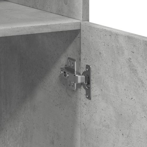 Висок шкаф, бетонно сив, 70x42,5x185 см, инженерно дърво