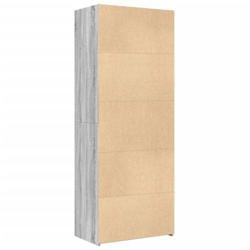 Висок шкаф, сив сонома, 70x42,5x185 см, инженерно дърво