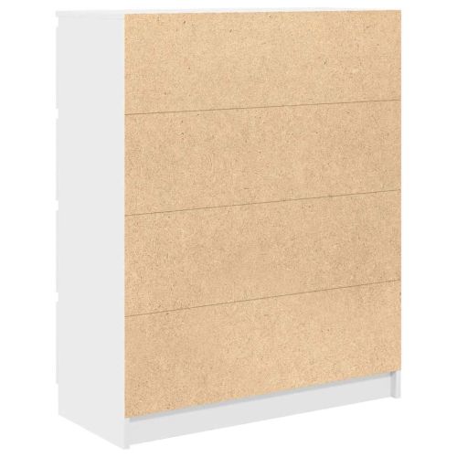 Сайдборд, бял, 80x35x99 см, инженерно дърво