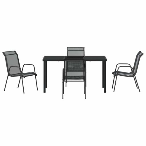 Комплект за хранене в градината 5 pcs Черно