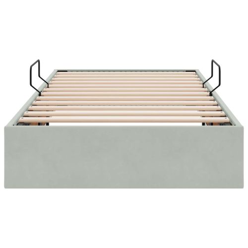 Отоман легло рамка с хранилище със съхранение Кадифе