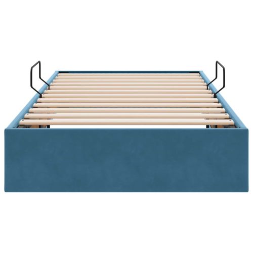 Отоман легло рамка с хранилище със съхранение Кадифе