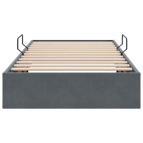 Отоман легло рамка с хранилище със съхранение Кадифе