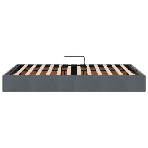 Отоман легло рамка с хранилище със съхранение Кадифе