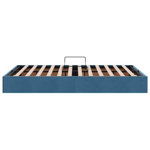 Отоман легло рамка с хранилище със съхранение Кадифе