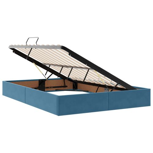 Отоман легло рамка с хранилище със съхранение Кадифе