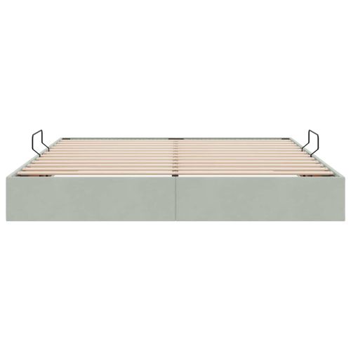 Отоман легло рамка с хранилище със съхранение Кадифе