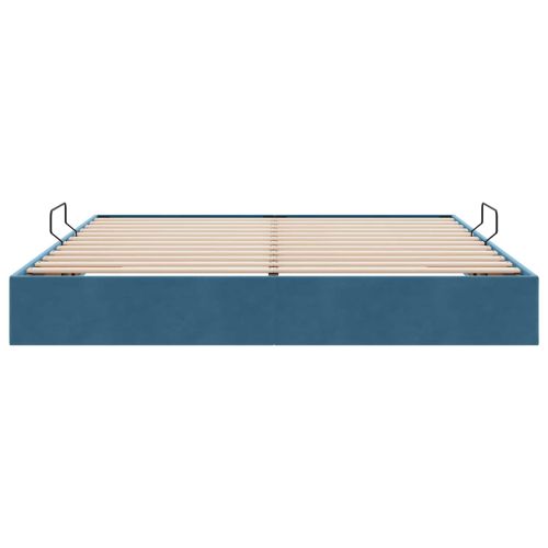 Отоман легло рамка с хранилище със съхранение Кадифе