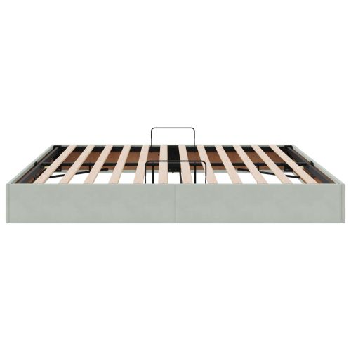 Отоман легло рамка с хранилище със съхранение Кадифе