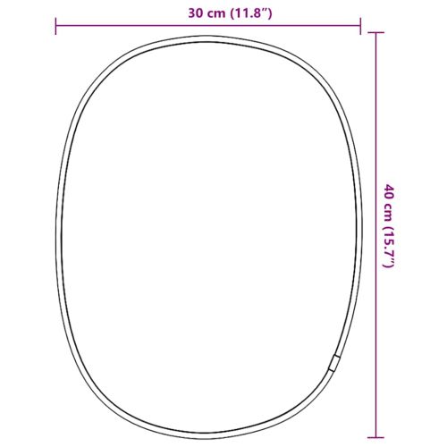 Стенно огледало сребро 40x30 см