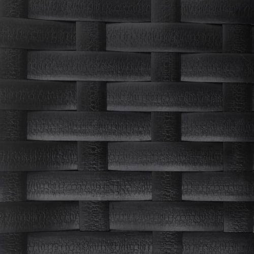 2-местна градинска пейка, черна, полиратан