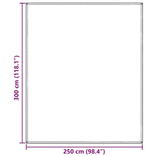 Килим за палатка Синьо и сиво 300 x 250 cm Полиетилен