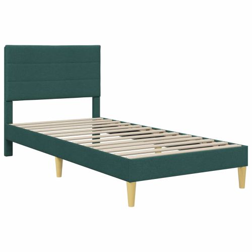 Рамка за легло с таблото Тъмен зелен 100 x 200 cm текстил