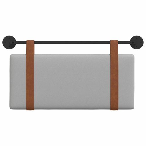 Висяща табла Едноцветен Облачно сиво 100 x 55 x 5 см Антично PU