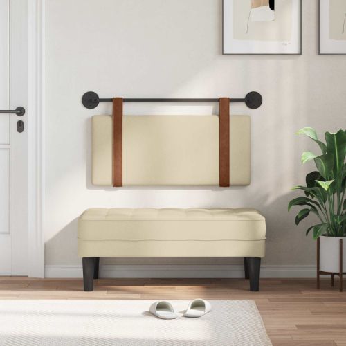 Висяща табла Монтиране на стена Крем 100 x 55 x 5 см Антично PU