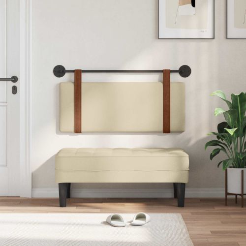 Висяща табла Монтиране на стена Крем 110 x 55 x 5 см Антично PU