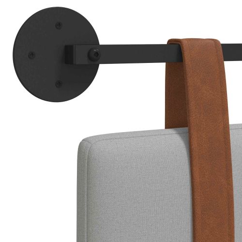 Висяща табла Едноцветен Облачно сиво 130 x 55 x 5 см Антично PU