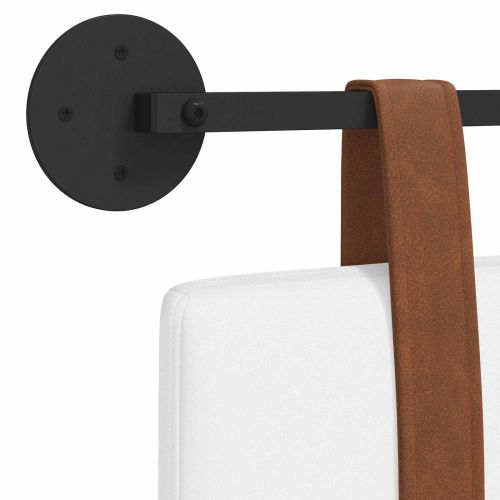 Висяща табла Монтиране на стена Бял 130 x 55 x 5 см Антично PU