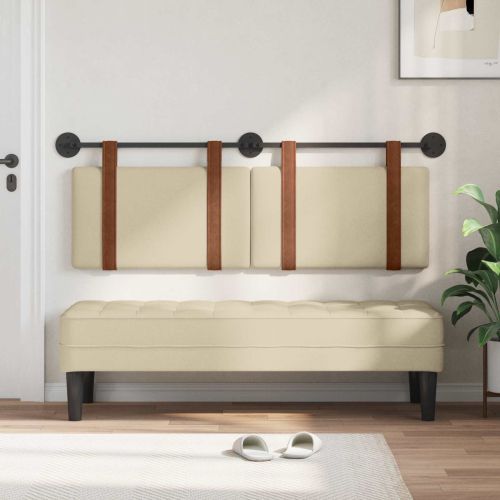 Висяща табла Монтиране на стена Крем 150 x 55 x 5 см Антично PU