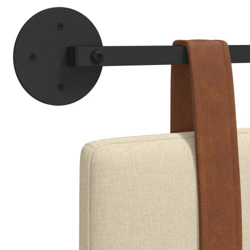 Висяща табла Монтиране на стена Крем 150 x 55 x 5 см Антично PU