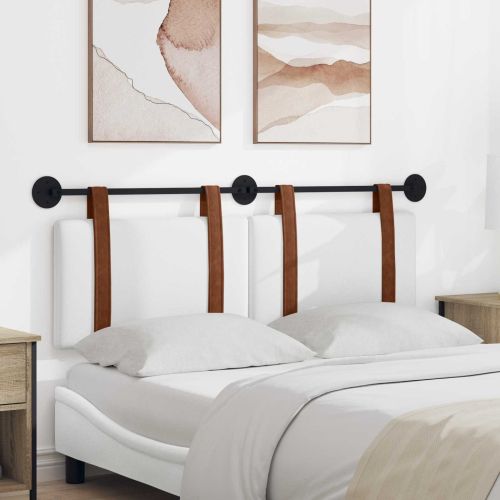 Висяща табла Монтиране на стена Бял 150 x 55 x 5 см Антично PU