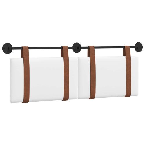 Висяща табла Монтиране на стена Бял 150 x 55 x 5 см Антично PU