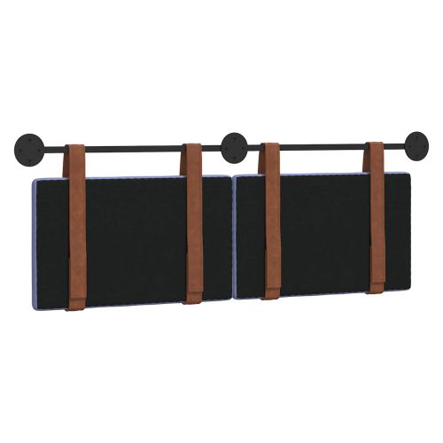 Висяща табла Едноцветен Дънково син 150 x 55 x 5 см Антично PU