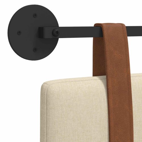 Висяща табла Монтиране на стена Крем 190 x 55 x 5 см Антично PU