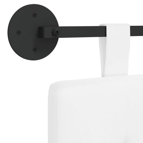 Висяща табла Монтиране на стена Бял 130 x 55 x 5 см текстил