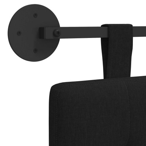 Висяща табла Монтиране на стена Черен 150 x 55 x 5 см текстил