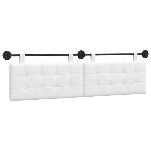 Висяща табла Монтиране на стена Бял 190 x 55 x 5 см текстил