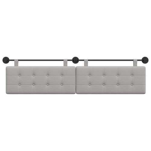 Висяща табла Облачно сиво 210 x 55 x 5 см текстил