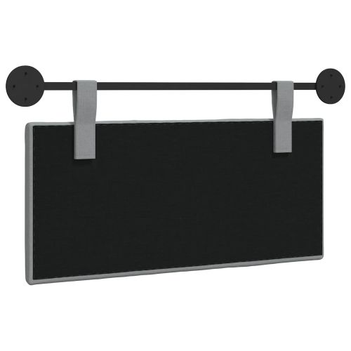 Висяща табла На райета Светлосиво 90 x 55 x 5 см текстил