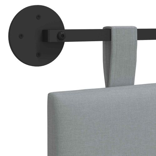 Висяща табла На райета Светлосиво 90 x 55 x 5 см текстил