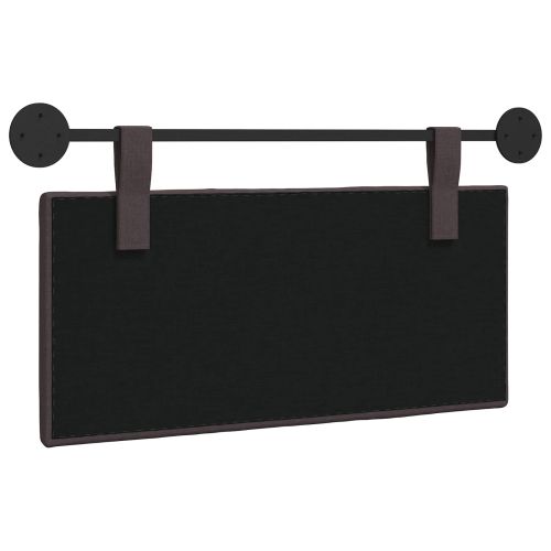 Висяща табла На райета Тъмен кафяв 90 x 55 x 5 см текстил