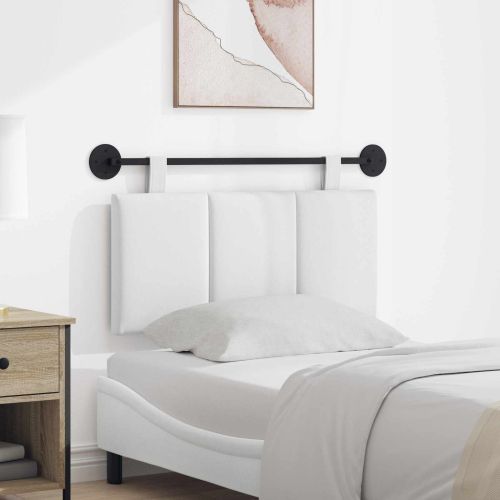 Висяща табла Монтиране на стена Бял 90 x 55 x 5 см текстил