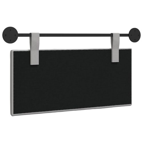 Висяща табла На райета Облачно сиво 100 x 55 x 5 см текстил