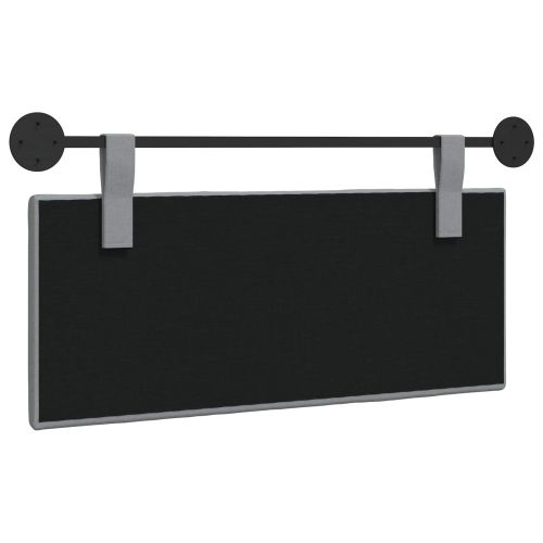 Висяща табла На райета Светлосиво 110 x 55 x 5 см текстил