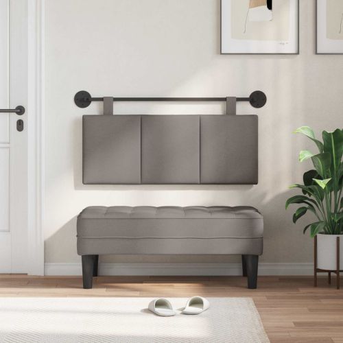 Висяща табла Монтиране на стена Таупе 110 x 55 x 5 см текстил